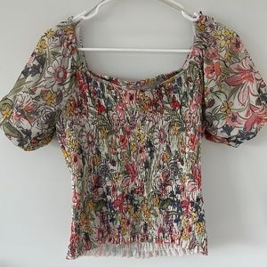 Anthropologie puff sleeve top